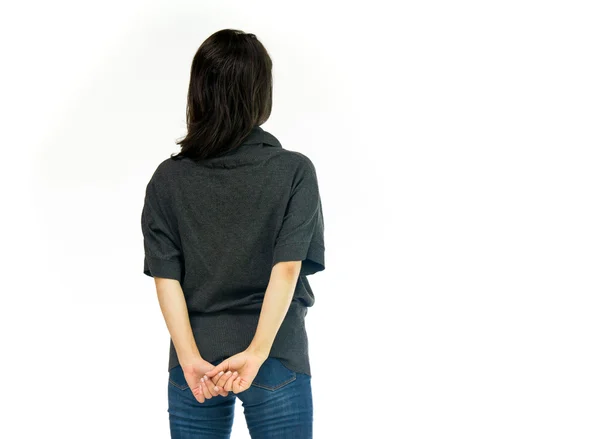 Casual woman back view — Stock Photo, Image