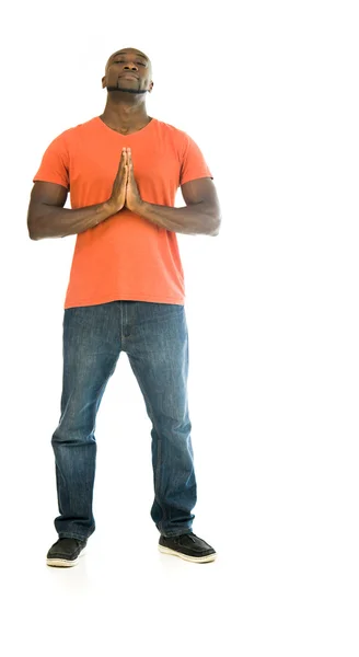Випадковий чоловік молиться — стокове фото