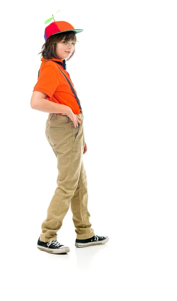 Smiling happy clown teenage boy — Stock Photo, Image