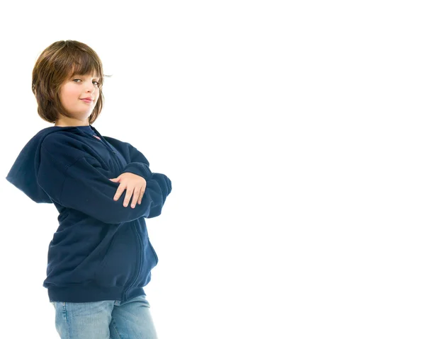 Smiling confident teenage boy — Stock Photo, Image