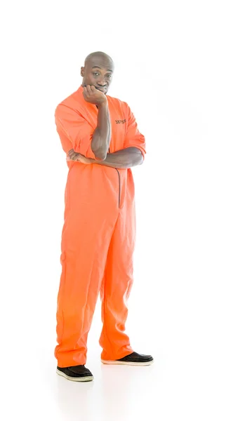 Człowiek przygnębiony smutny więzień — Zdjęcie stockowe