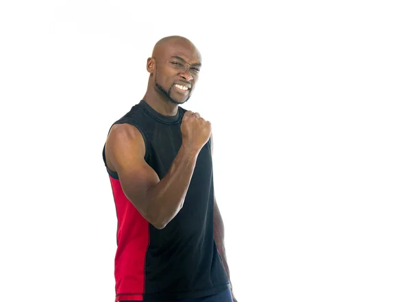 African american athlete showing fist — Stock Photo, Image