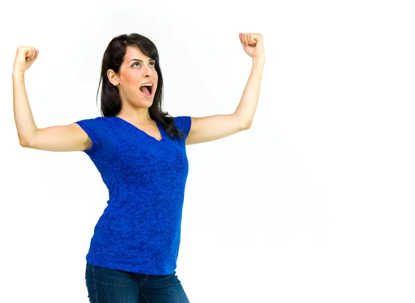 Cheerful happy casual woman — Stock Photo, Image