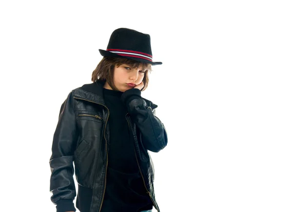 Depressed  sad teenage rocker boy — Stock Photo, Image