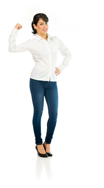 Strong beautiful casual woman — Stock Photo, Image