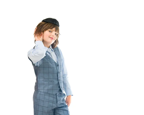 Jewish boy listening secret — Stock Photo, Image