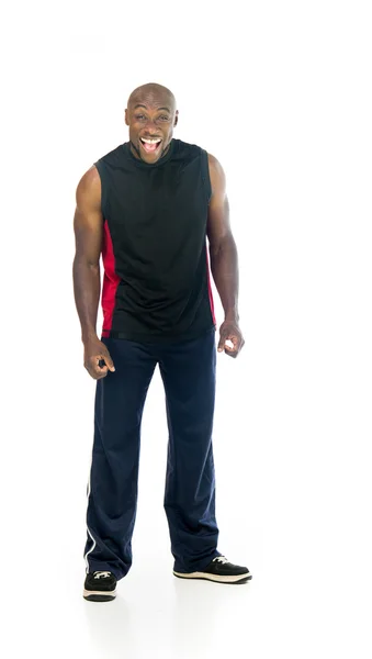 Angry fit athlete man screaming — Stock Photo, Image