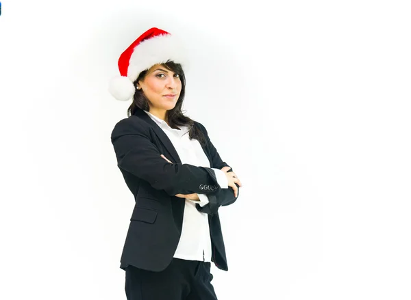 Confident  positive Santa woman — Stock Photo, Image