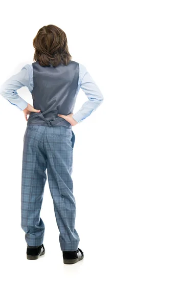 Boy businessman watching, looking — Stock Photo, Image