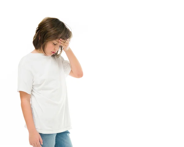 Teenage boy has headache — Stock Photo, Image