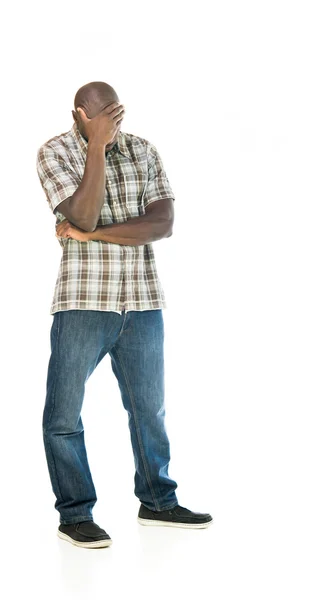 Ashamed african american man Royalty Free Stock Images
