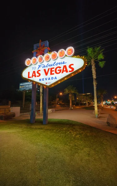 Kultiger Willkommensgruß für las vegas Zeichen — Stockfoto