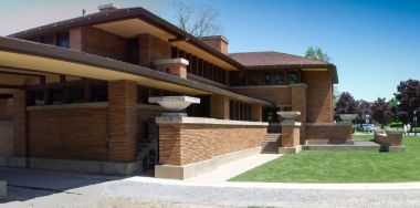 panoramik manzaralı geniş, çağdaş evin dış