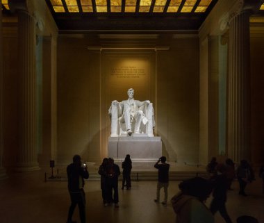 Lincoln Anıtı seyir ziyaretçi iç görünüm