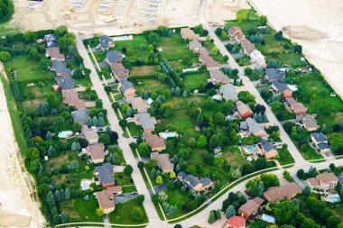 Yeni yapıların yüksek açılı görünüş 