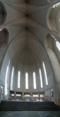 Kilise bina alter, koridor veya windows