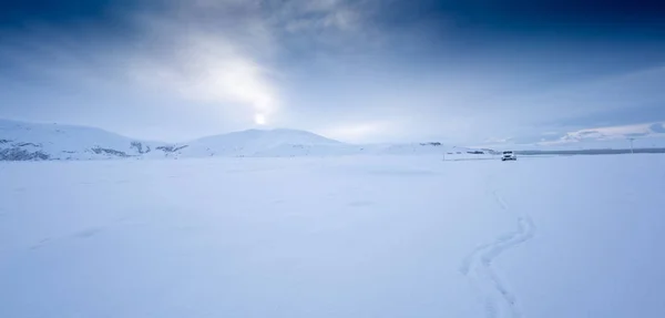 Neve paisagem coberta — Fotografia de Stock