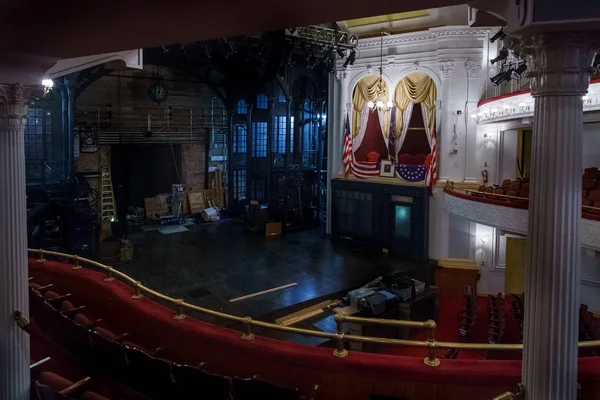 Vnitřní pohled na pódium, Ford's Theatre — Stock fotografie