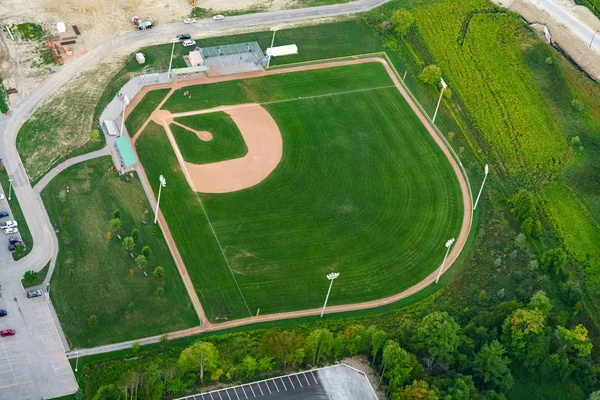 Hög vinkel syn på baseball området — Stockfoto