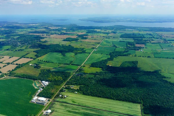 Luchtfoto van landbouwgrond — Stockfoto