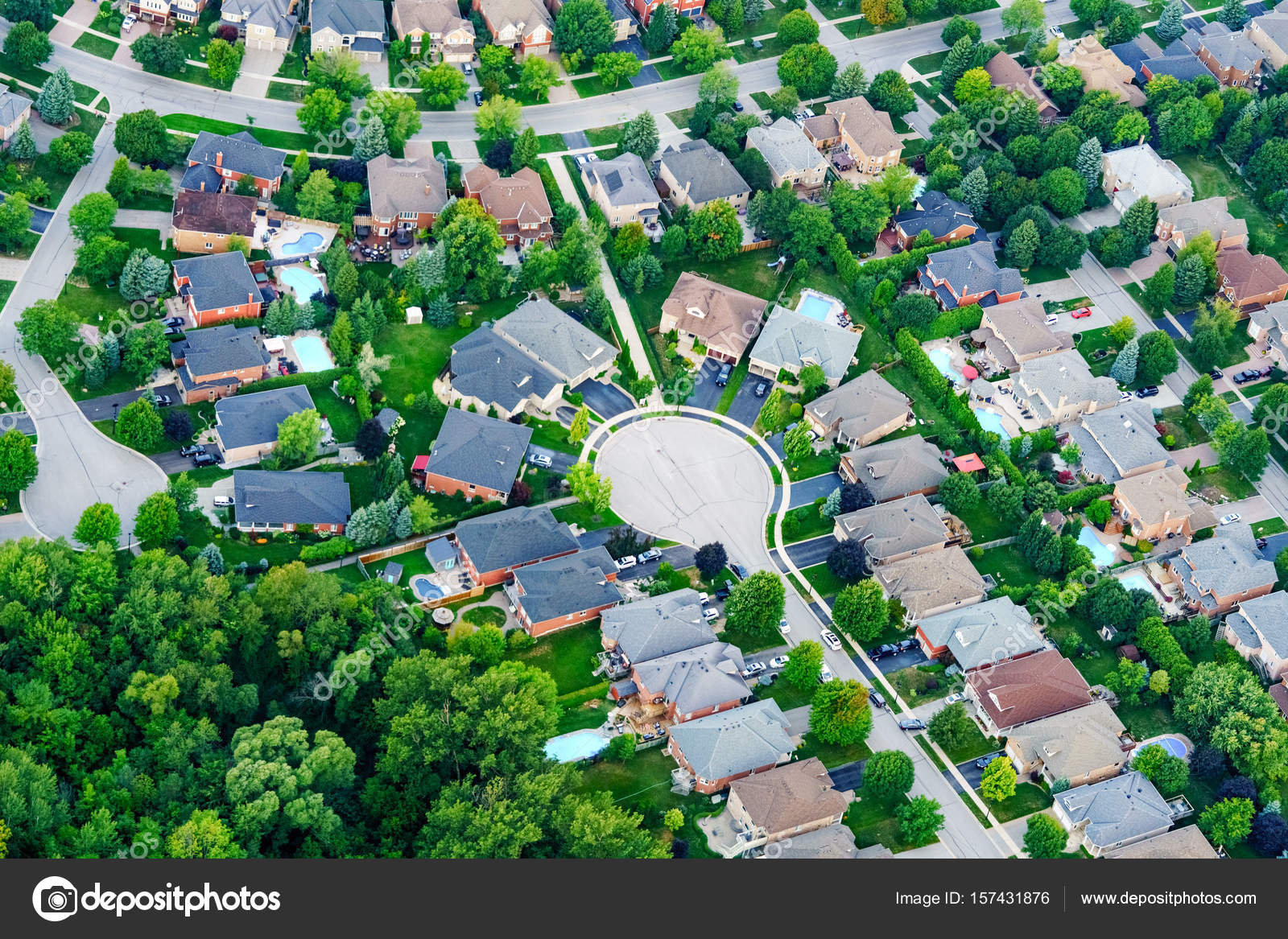 Aerial view of houses in residential suburb Stock Photo by ©Bruno135 ...
