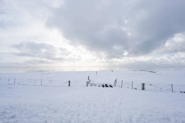 Paisaje cubierto de nieve profunda — Foto de Stock