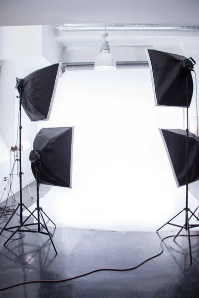 Beleuchtete Fotoshootinglichter — Stockfoto