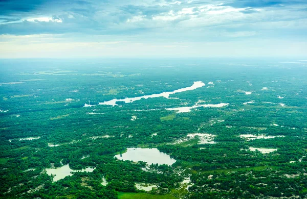 Vista de ângulo elevado das zonas húmidas — Fotografia de Stock