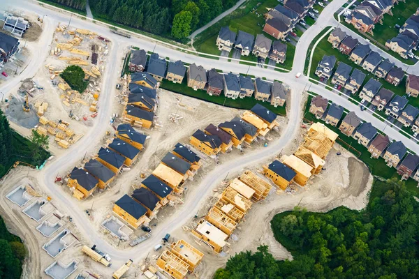 Hoge hoekmening van bouwplaats — Stockfoto