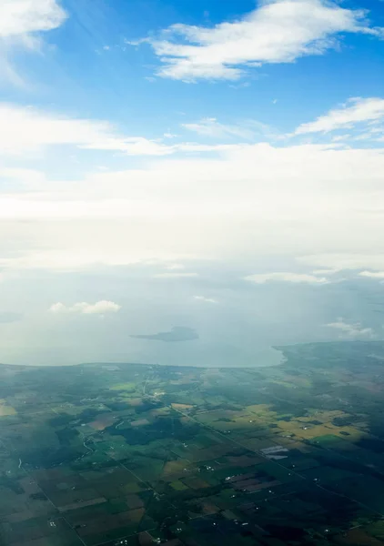 Aerial view from aircraft taken over Belgium — Stock Photo, Image