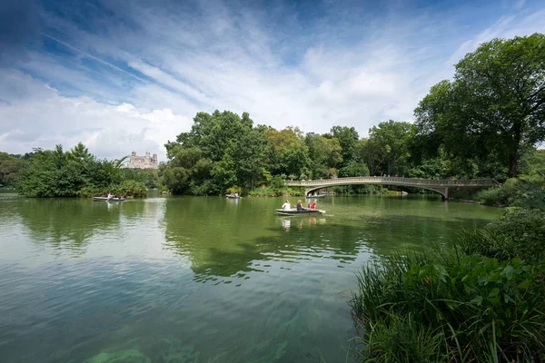 Lago y árboles en Central Park, Nueva York —  Fotos de Stock