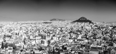 Atina Lycabettus Hill, Yunanistan ile havadan görünümü