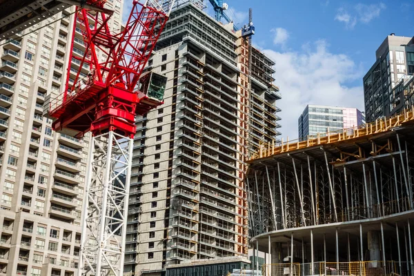 Grue Sur Chantier Toronto Canada — Photo