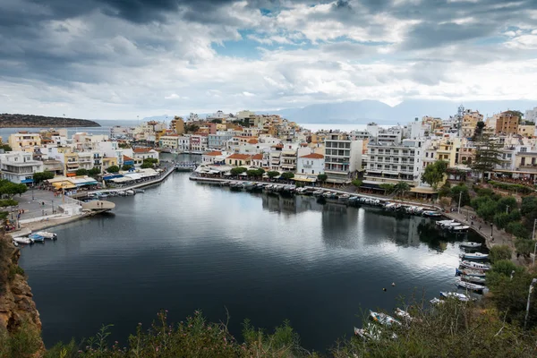 Edificios Residenciales Por Mar Nikos Agiolaos Creta Grecia — Foto de Stock