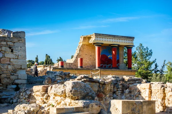 Knossos Sarayı, Heraklion, Girit, Yunanistan'ın kalıntıları