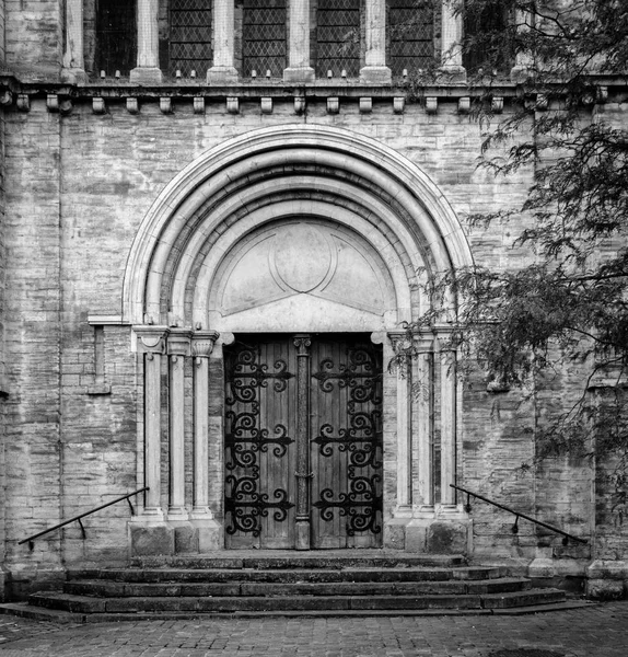 Bejárat Templom Tournai Belgium — Stock Fotó