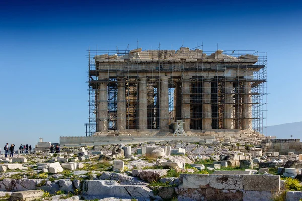 Akropolis Atina Yunanistan Partenon Restorasyonu — Stok fotoğraf