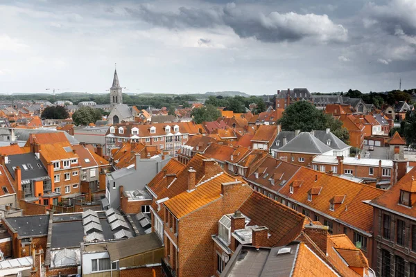 Вид Воздуха Городские Здания Турне Бельгия — стоковое фото