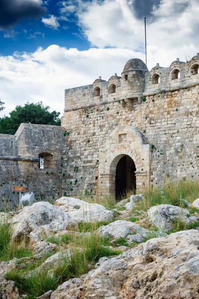 Puerta Entrada Las Paredes Fortezza Rethymno Creta Grecia — Foto de Stock