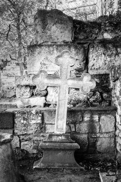 Tombstone Grave Yard Atenas Grécia — Fotografia de Stock