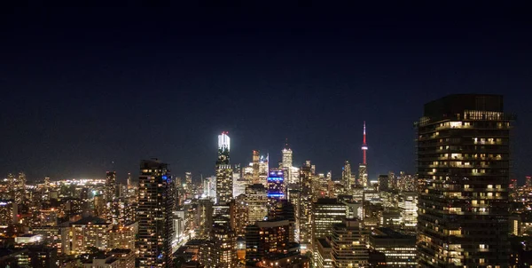 Blick Auf Toronto Stadt Bei Nacht Kanada — Stockfoto