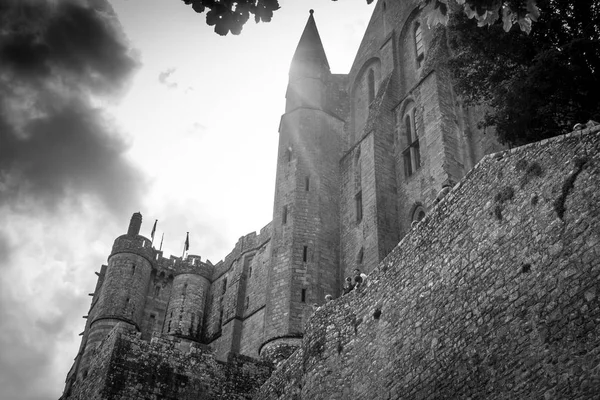 Niski Kąt Widok Zamek Słońcu Brittany Francja Europa — Zdjęcie stockowe