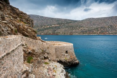 Cüzam kolonisi Spinalonga Adası, Crete, Yunanistan
