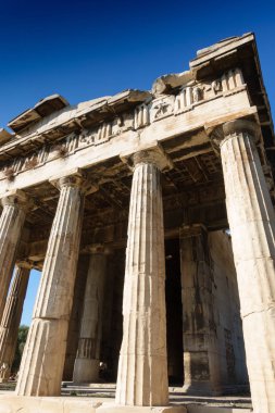Eski kalıntıları Hephaestus Tapınağı, Atina, Yunanistan