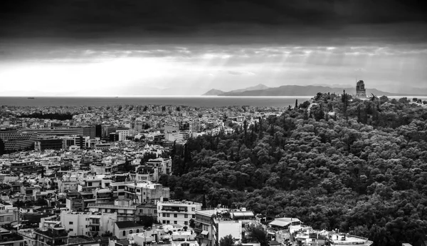 Scenic View Town Sea Mountain Athens Greece — Stock Photo, Image