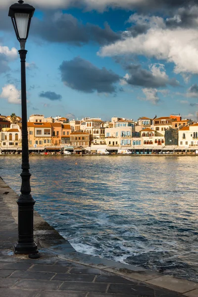 View Cityscape Jetty Chania Crete Greece — Stock Photo, Image