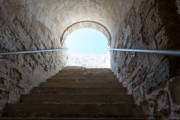 Pasos Que Conducen Camino Arqueado Fuerte Heraklion Grecia — Foto de Stock