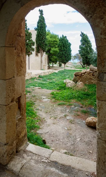 Ruinas Fortezza Rethymno Creta Grecia — Foto de Stock