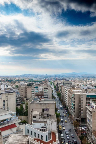 City Buildings Road Traffic Athens Greece — Stock Photo, Image