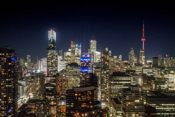 Widok Miasta Toronto Nocy Kanada — Zdjęcie stockowe
